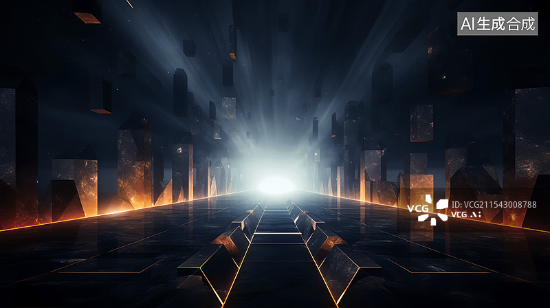 【AI数字艺术】数字化转型方向技术创新科技黑色背景图片素材