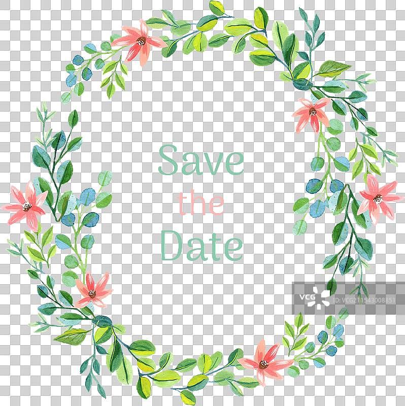 保存日期的花卉背景图片素材