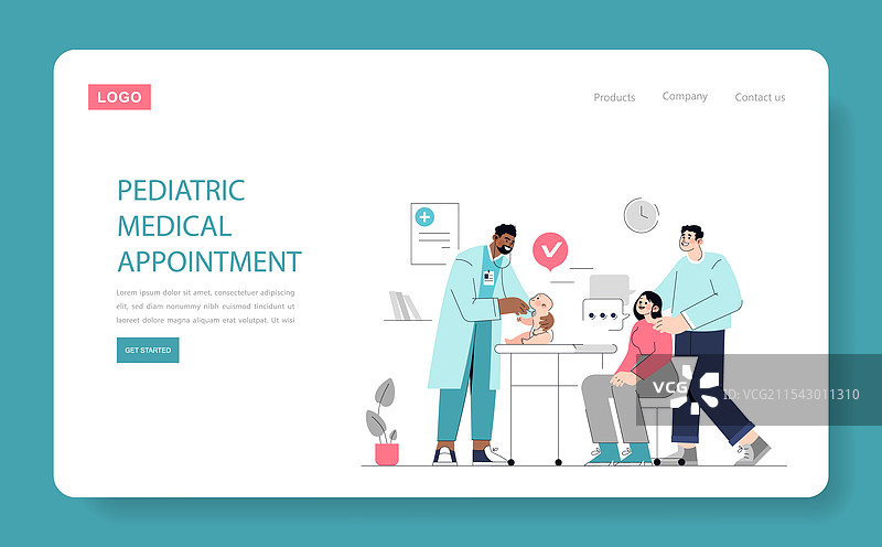 儿科医疗预约平面图图片素材