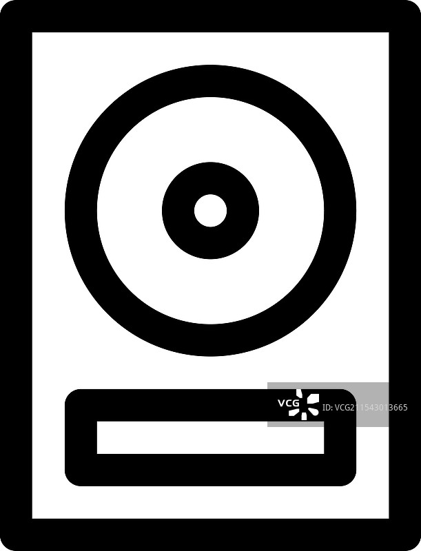 薄线风格设计的lp图标，独立于背景图片素材