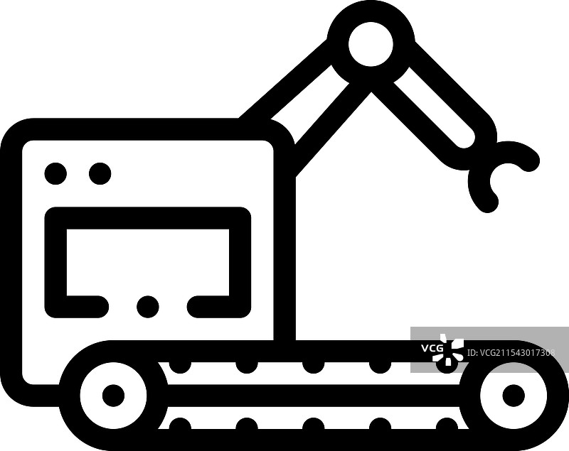 机械图标，细线风格设计，独立展示图片素材