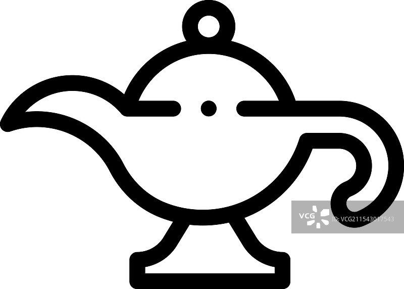 魔镜图标，细线条风格设计图片素材