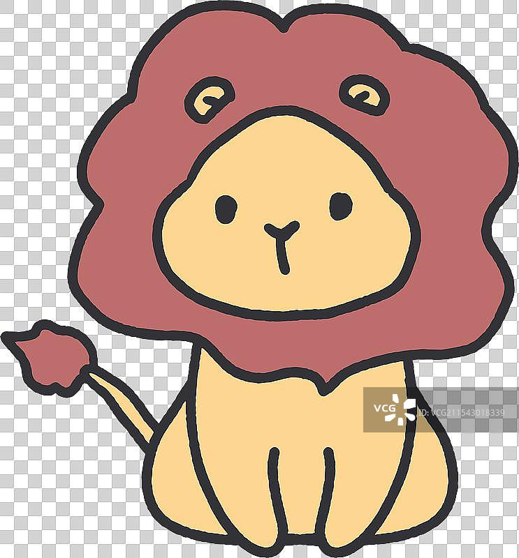 草地上的狮子悠然自得的休息艺术作品图片素材