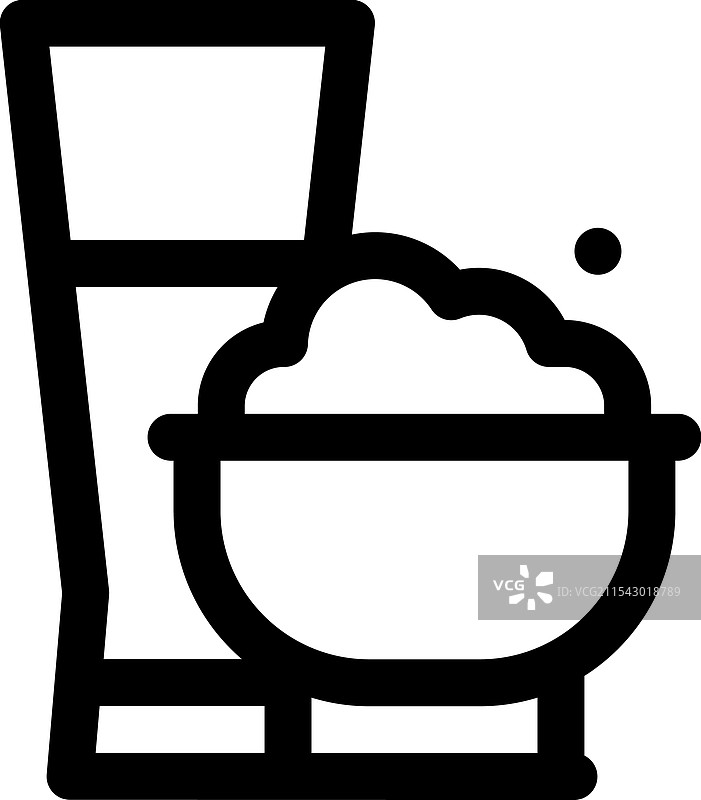 麦芽图标，细线风格设计，独立于背景图片素材