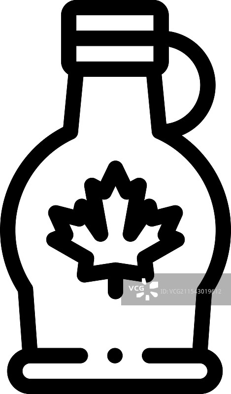 枫叶图标，细线条风格设计图片素材