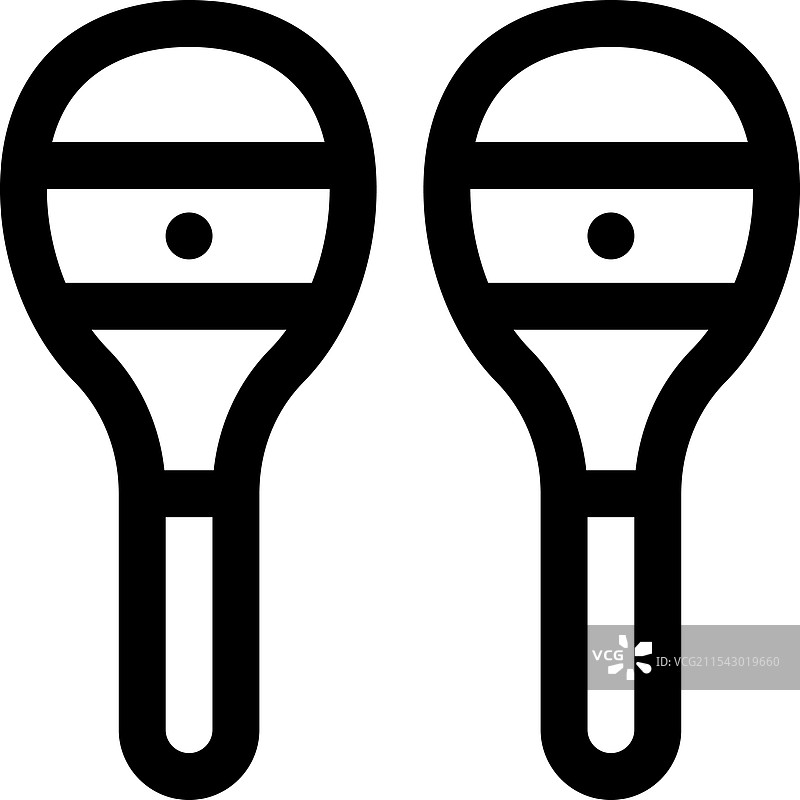 马拉卡斯图标，细线风格设计，独立于背景图片素材