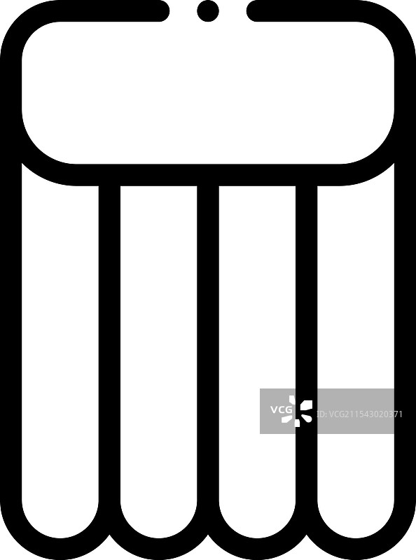 马扎饼图标，细线风格设计，独立于背景图片素材
