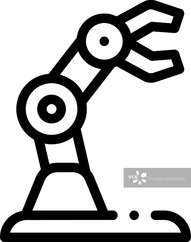 机械臂图标，细线条风格设计图片素材