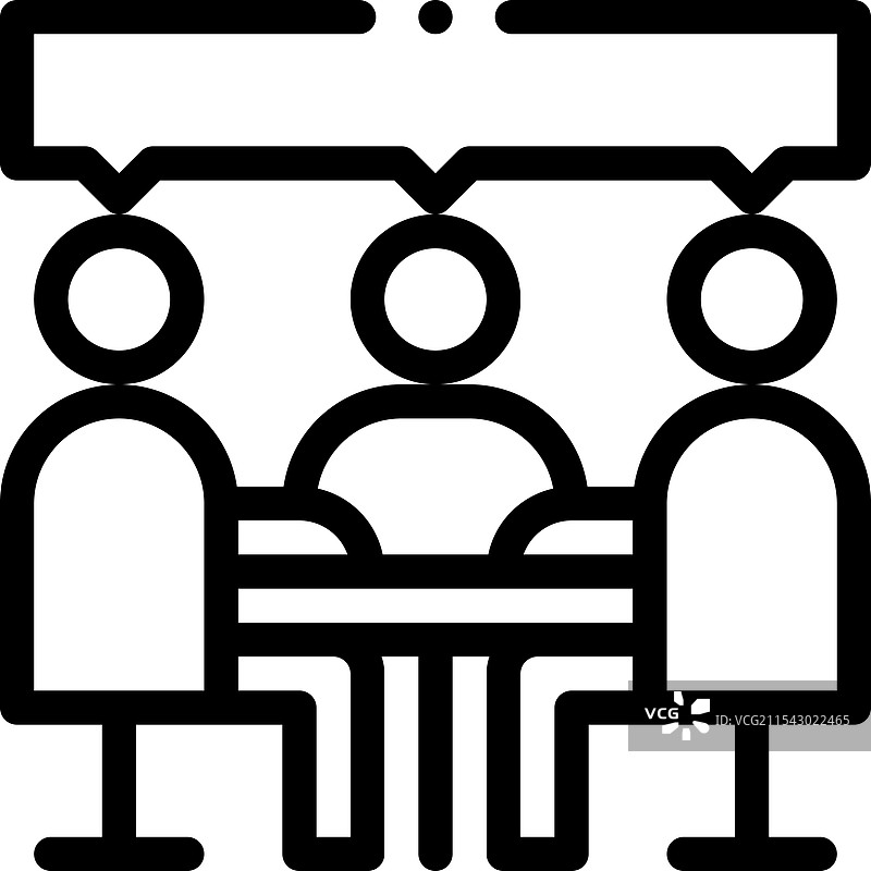 孤立的巨石图标，细线条风格设计图片素材