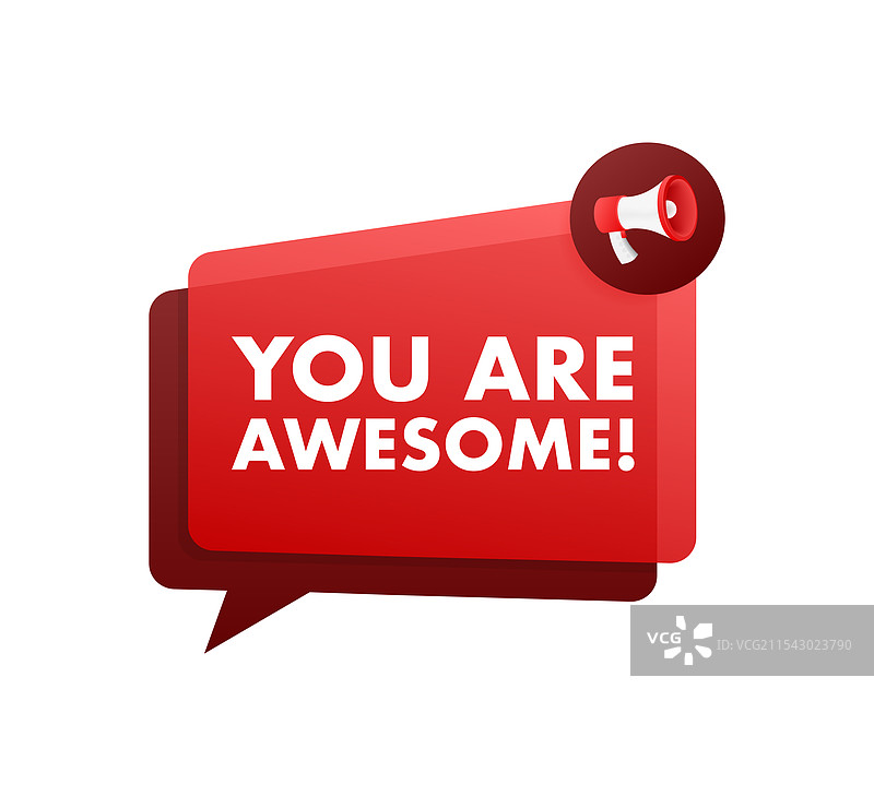 用扩音器宣布你很棒的演讲图片素材