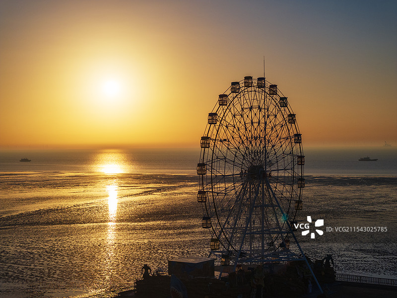 航拍奉贤渔人码头图片素材