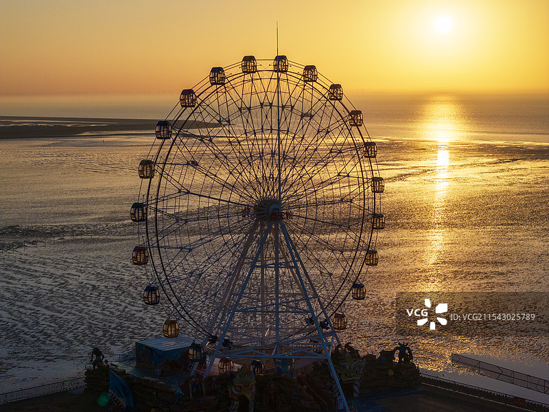 航拍奉贤渔人码头图片素材