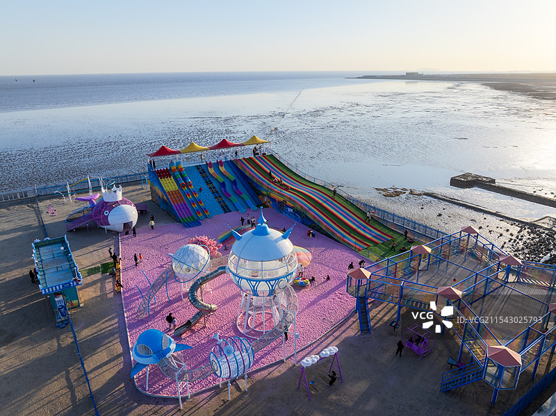 航拍奉贤渔人码头图片素材