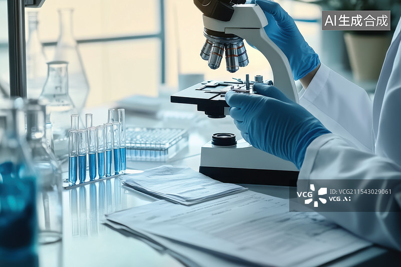 【AI数字艺术】科学实验室生物化学现代研究所图片素材