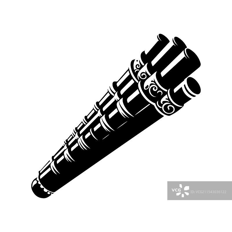 排箫剪影图片素材