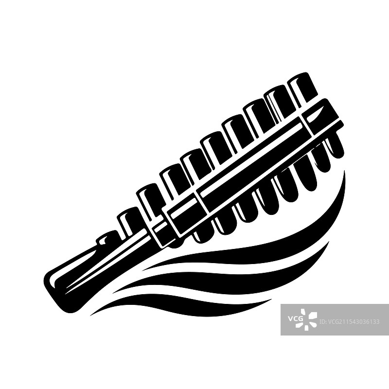 排箫剪影图片素材