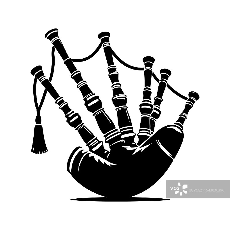 风笛剪影图片素材