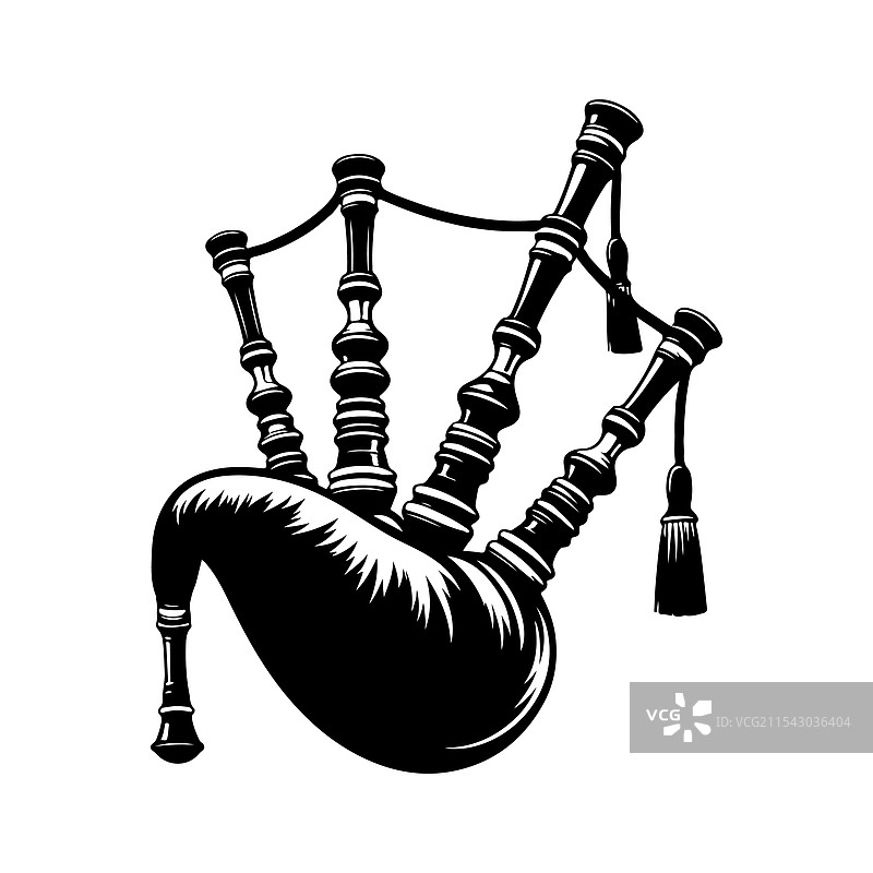 风笛剪影图片素材