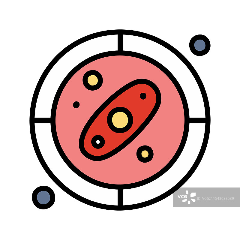 细菌病毒填充设计可编辑线条图标图片素材