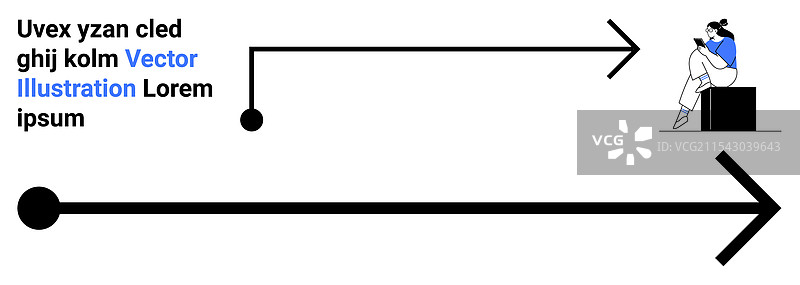 指向坐着的人的连续箭头图片素材