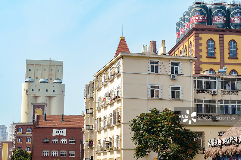 青岛啤酒街的啤酒博物馆外景图片素材