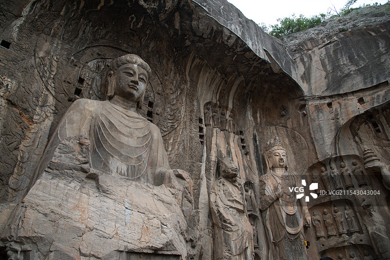 龙门石窟，是世界上造像最多、规模最大的石刻艺术宝库图片素材