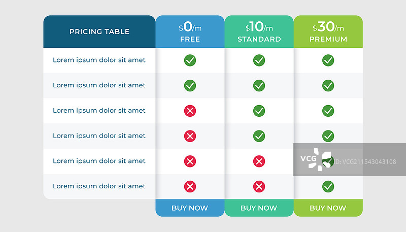 价格列表比较表图片素材