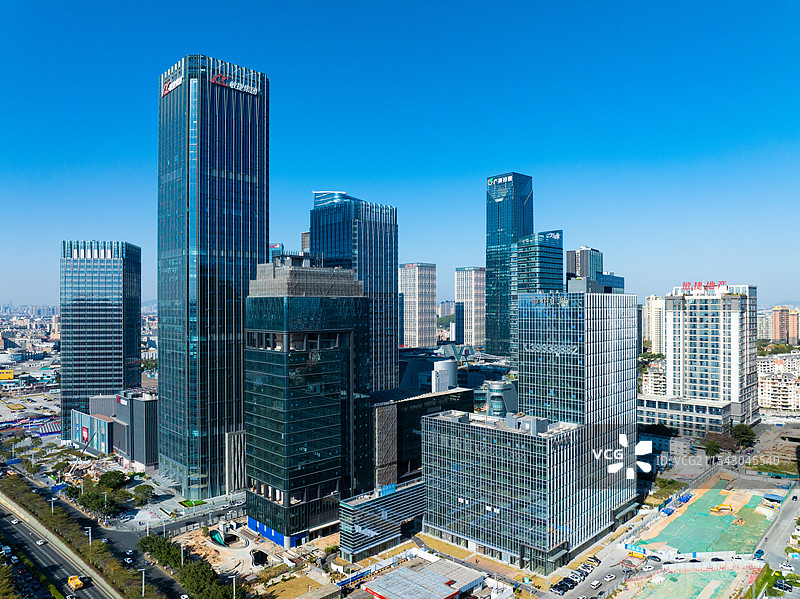 广东省广州市番禺区万博CBD航拍图片素材