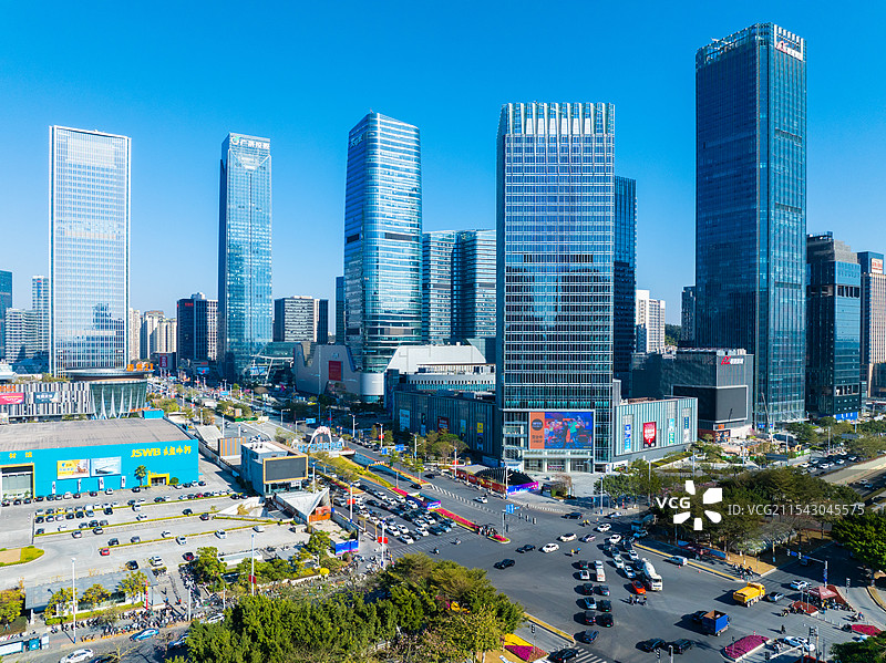 广东省广州市番禺区万博CBD航拍图片素材