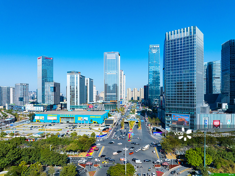 广东省广州市番禺区万博CBD航拍图片素材