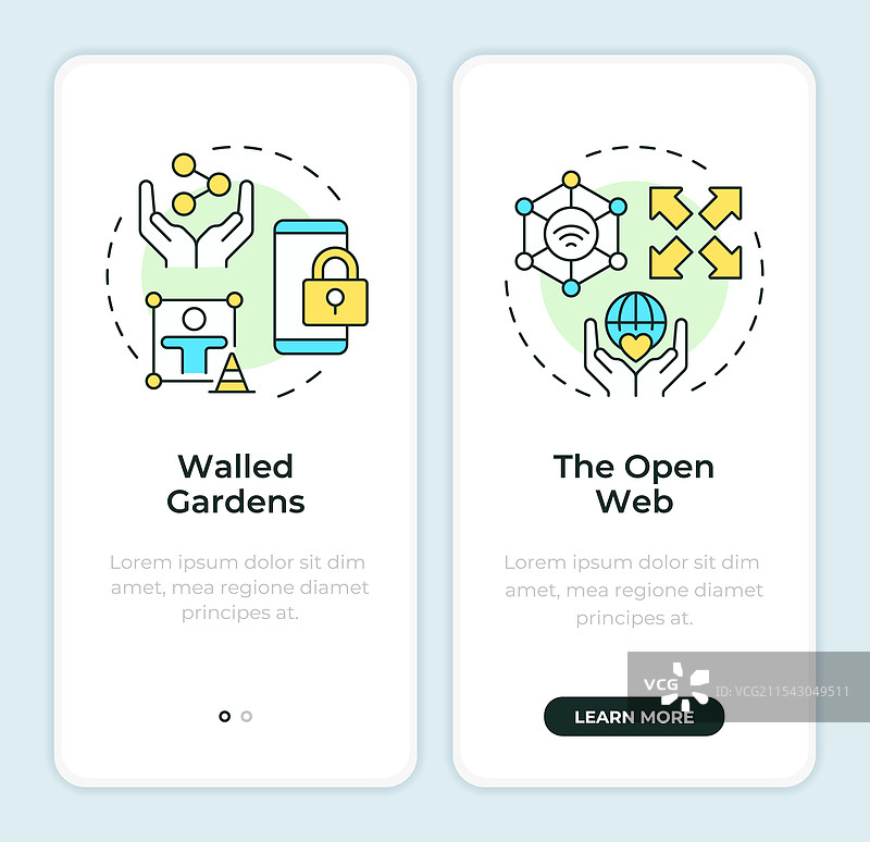 数字体验入职移动应用程序界面图片素材