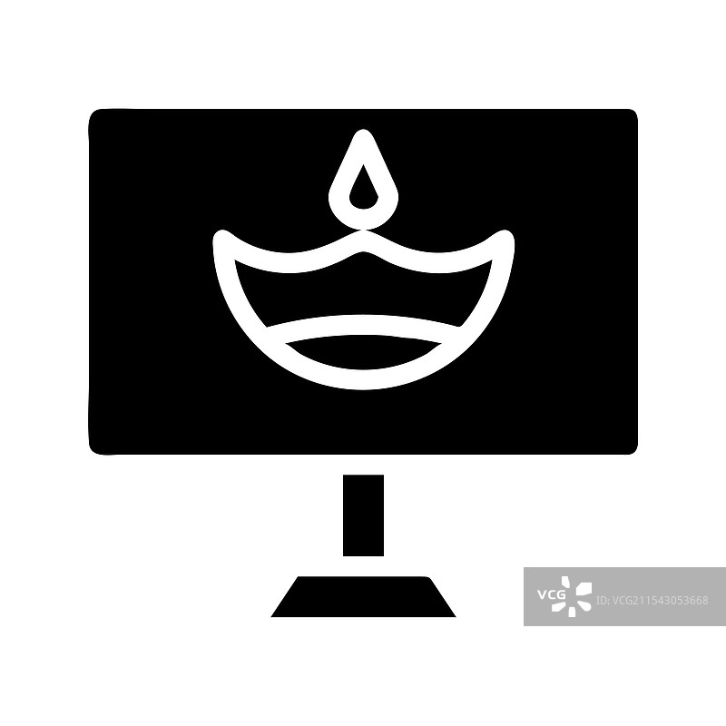 电脑显示器上的排灯节符号图片素材