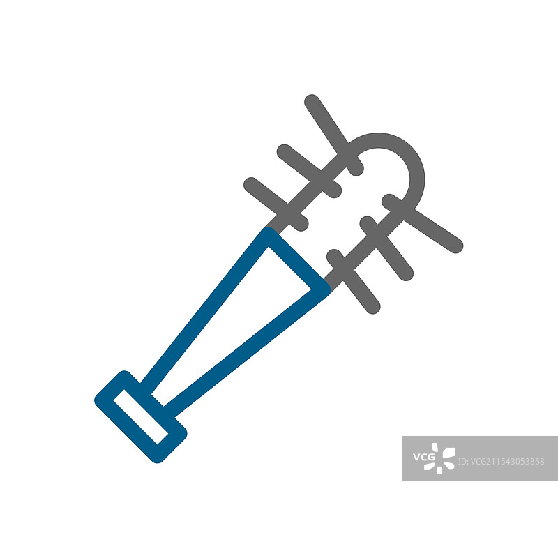 中世纪战争的钉锤武器图标概念图片素材