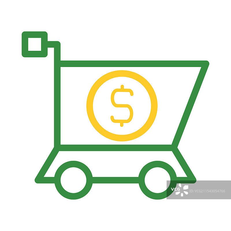 购物车与美元符号图标的概念图片素材