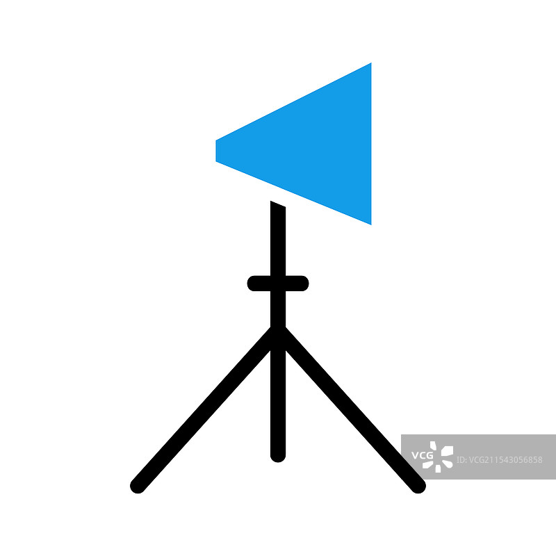 聚光灯的工作室灯光图标概念图片素材