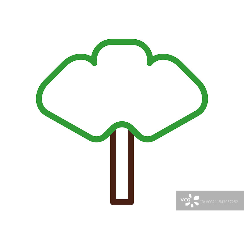 银杏树图标，自然概念图片素材
