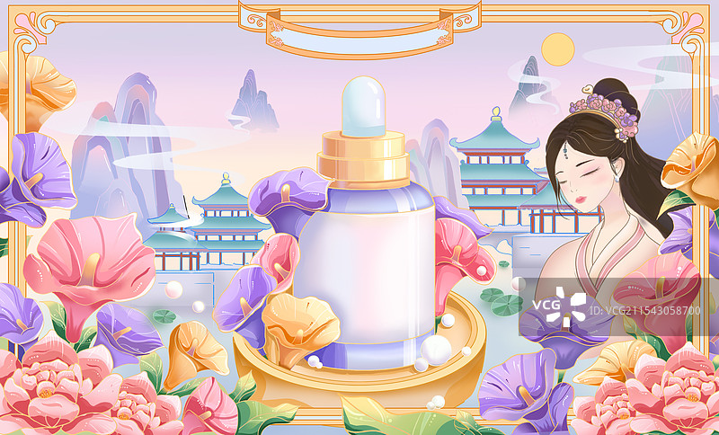 新中式包装插画图片素材