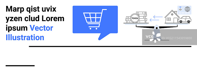 电子商务概念与购物车仓库图片素材