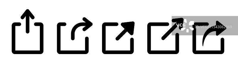 分享箭头图标 黑色分享符号 分享箭头图片素材