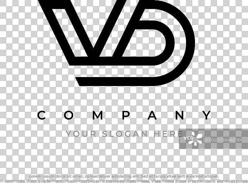 初始字母VD的标志设计图片素材