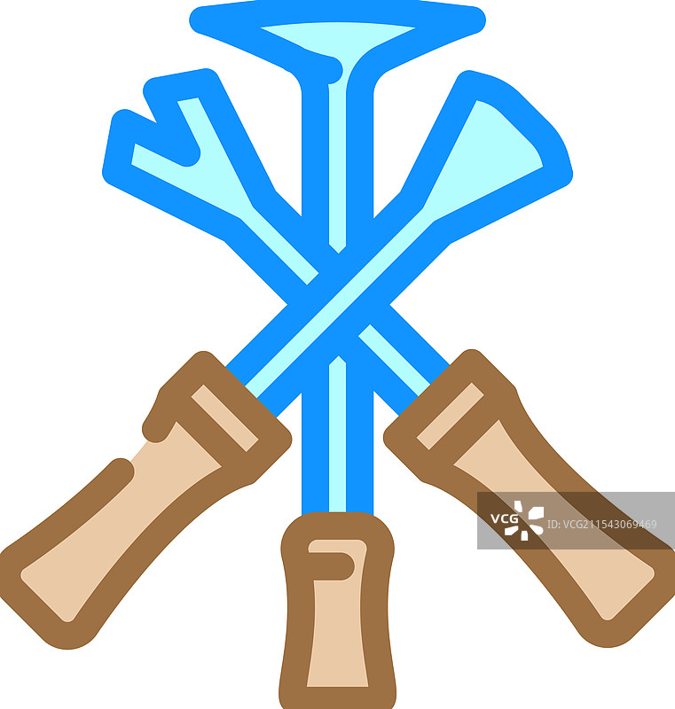 汽车修理工具撬棒 彩色图标图片素材