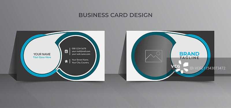 现代简约风格的名片打印模板图片素材