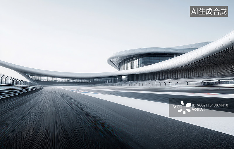 【AI数字艺术】城市天际线机场航站楼广场背景图片素材
