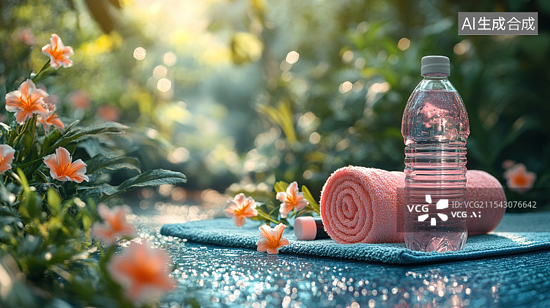 【AI数字艺术】运动后放松时刻图片素材