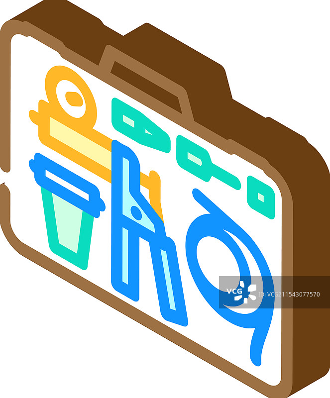 刹车排气工具套件等距图标图片素材