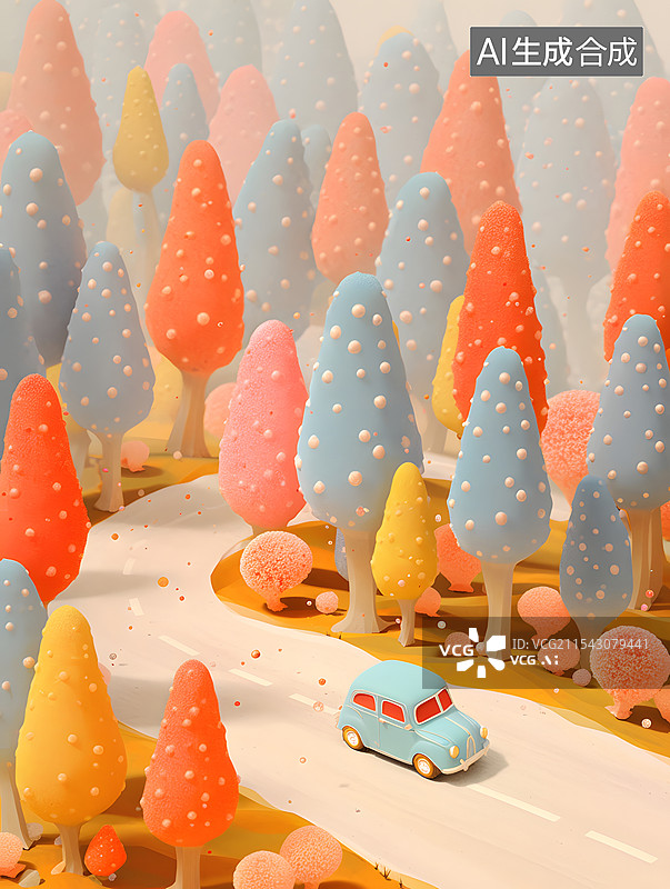 【AI数字艺术】交通 山路 公路 模型图片素材