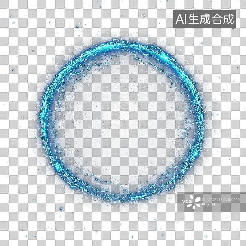 【AI数字艺术】魔法球闪电特效图片素材