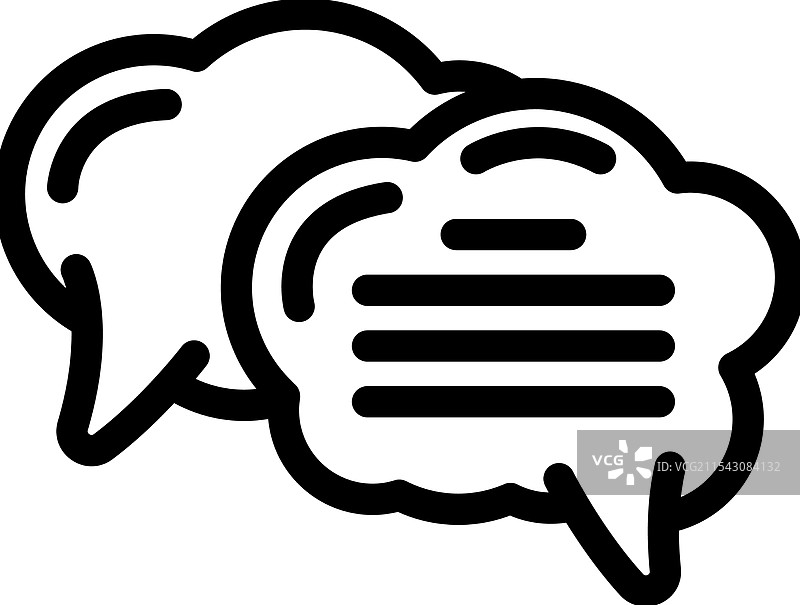对话气泡 自然语言处理 NLP 线条图片素材