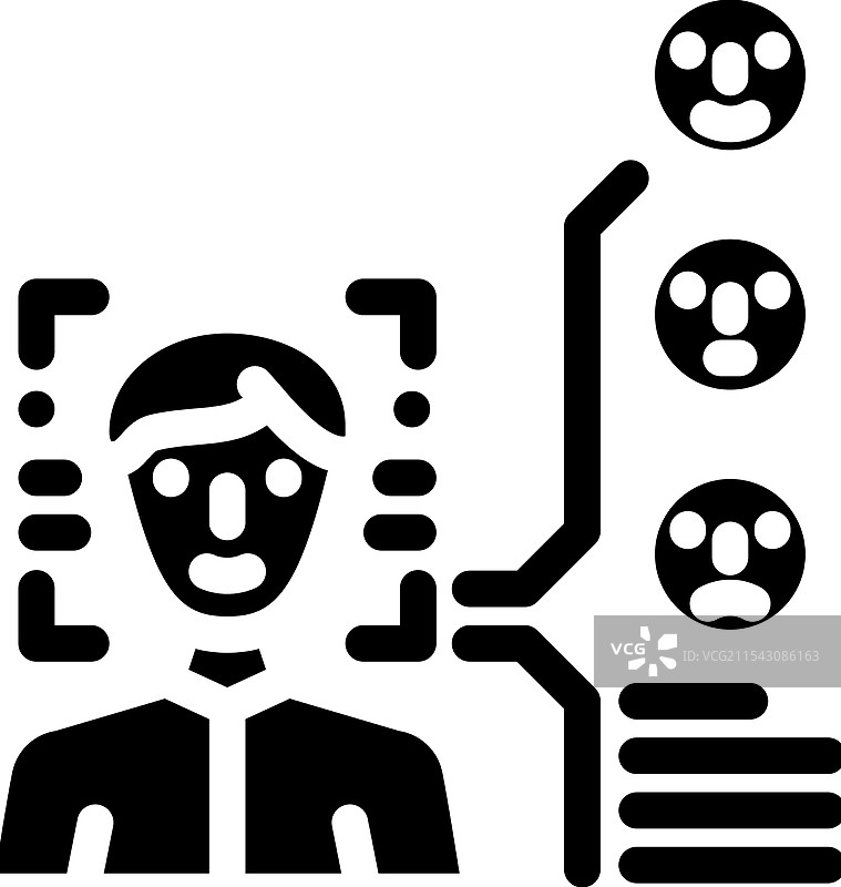 情感分析面孔 NLP 图标图片素材