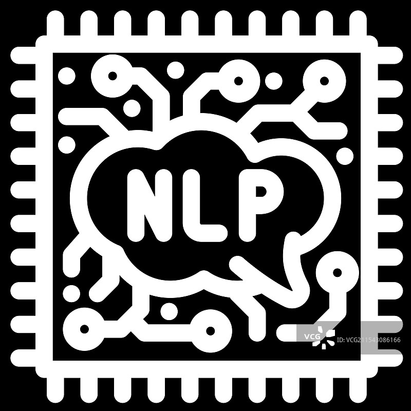 语言处理器芯片 NLP 图标图片素材